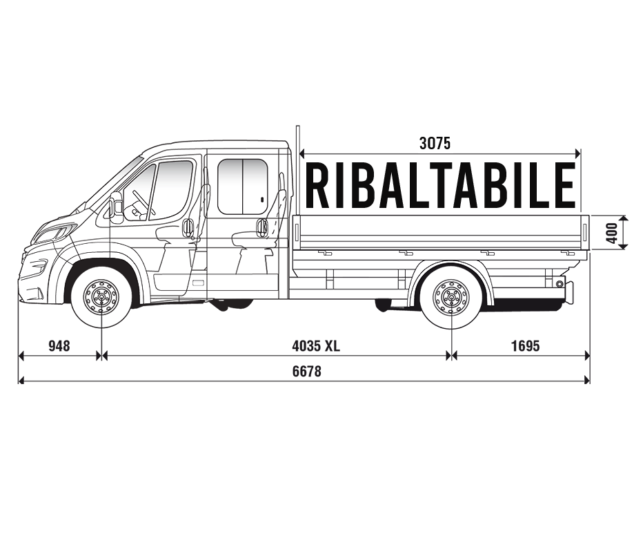 FIAT DUCATO MAXI 35 XLH1 2.2 Mjet 140CV Doppia Cabina Ribaltabile - FW/LS